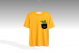 front side yellow t shirt mockup