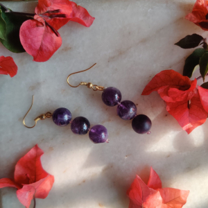 Earrings amethyst
